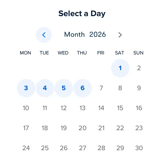 Thanks for filling out the form!
Now comes the easy part—grab a time that works best for you to chat about your growth. - Calendar placeholder